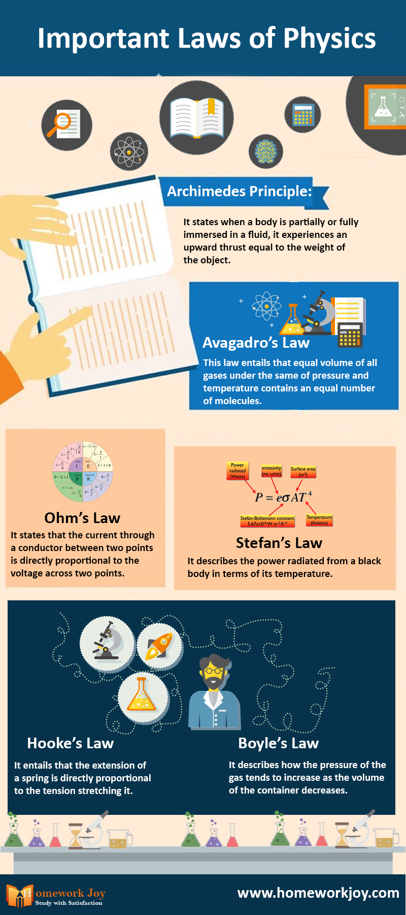 Important Laws of Physics Infographics