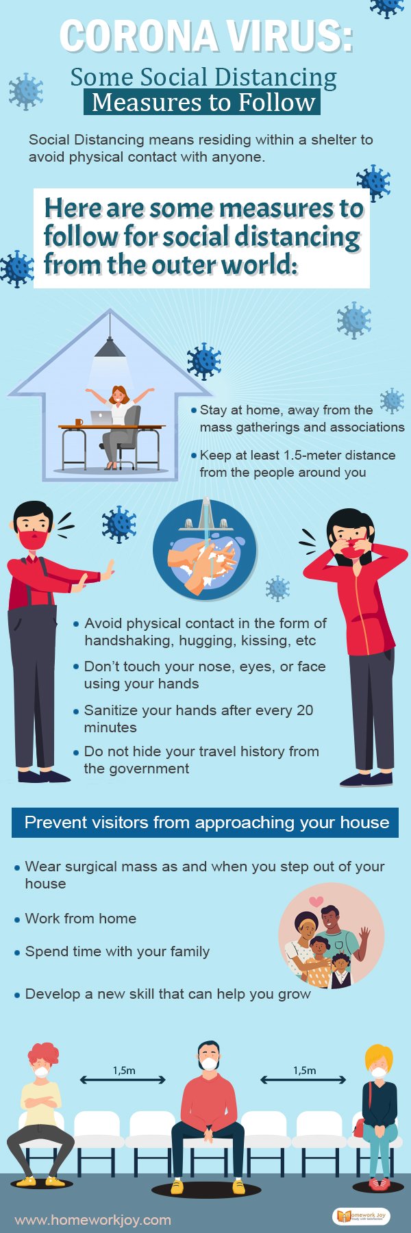 Some Social Distancing Measures to Follow