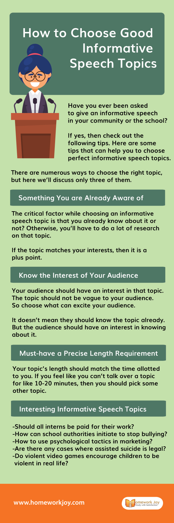 how to choose an informative speech topic