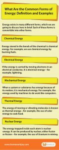 What Are the Common Forms of Energy